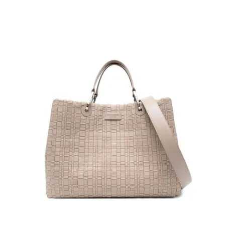 Emporio Armani Myea Medium Shopper Bag In Woven Nylon - Emporio Armani