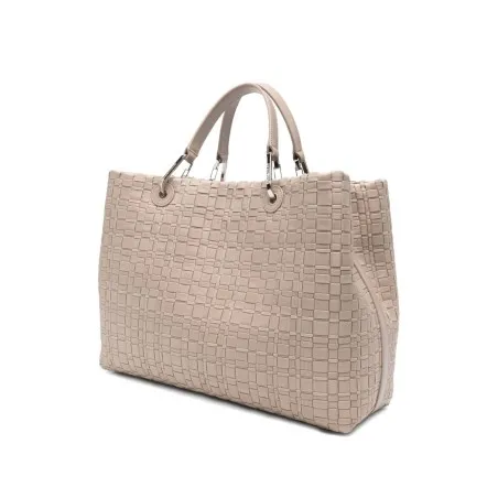 Emporio Armani Myea Medium Shopper Bag In Woven Nylon - Emporio Armani
