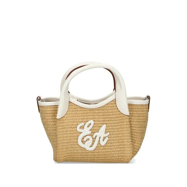 Emporio Armani Woven Straw Small Shopper Bag - Emporio Armani