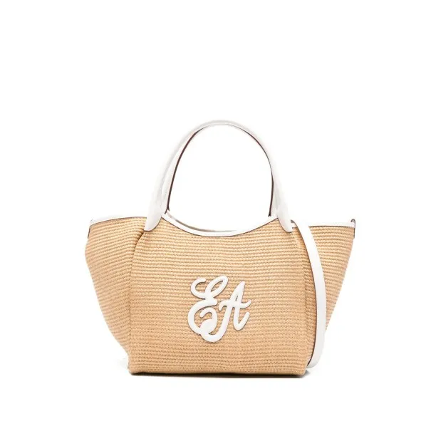 Emporio Armani Woven Straw Medium Shopper Bag - Emporio Armani