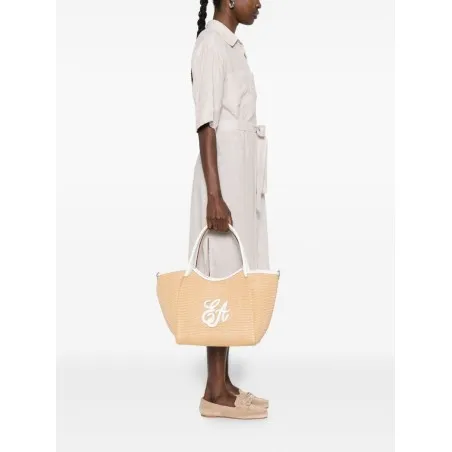 Emporio Armani Woven Straw Medium Shopper Bag - Emporio Armani