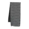 Emporio Armani Virgin Wool Blend Scarf With Jacquard Lettering Logo And Fringes - Emporio Armani