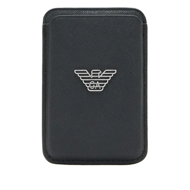 Emporio Armani Asv Regenerated Saffiano Magnetic Card Holder - Emporio Armani