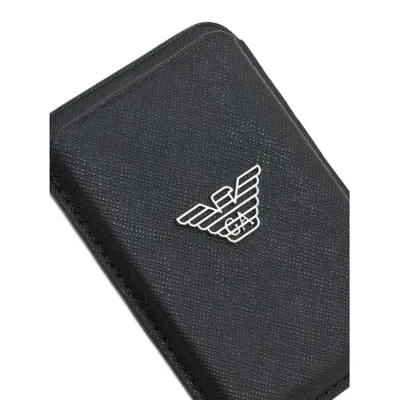 Emporio Armani Asv Regenerated Saffiano Magnetic Card Holder - Emporio Armani