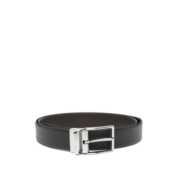 Emporio Armani Exclusive Reversible Saffiano Leather Belt - Emporio Armani