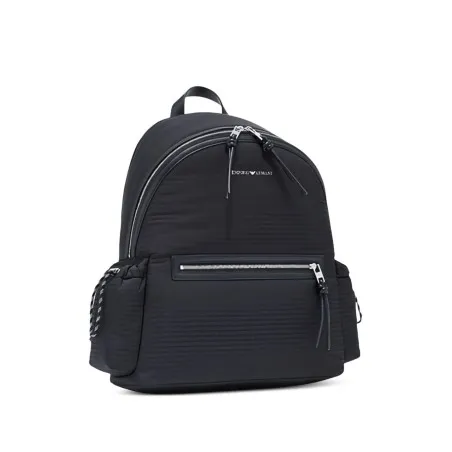 EMPORIO ARMANI EXCLUSIVE Emporio Armani Round Nylon Backpack With Monogram Lettering - Emporio Armani