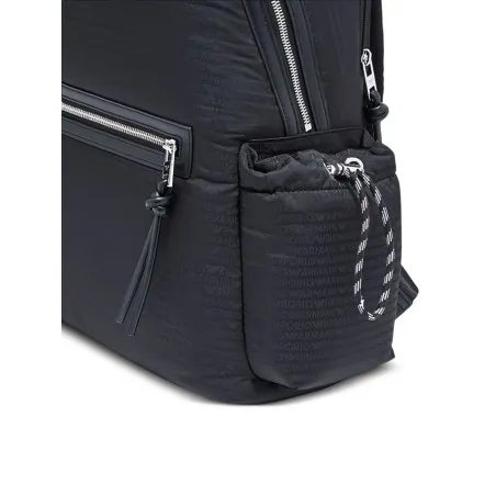 EMPORIO ARMANI EXCLUSIVE Emporio Armani Round Nylon Backpack With Monogram Lettering - Emporio Armani