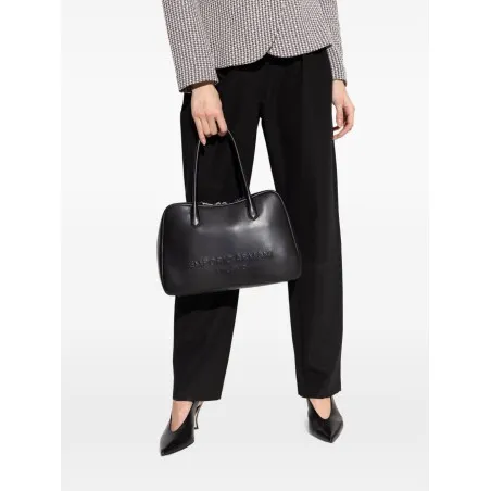 Emporio Armani Eagle Club Capsule Collection Soft Leather Shoulder Bag - Emporio Armani