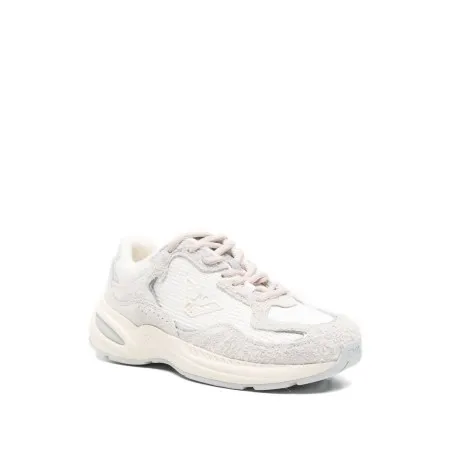 Emporio Armani Rafia n suede Sneakers - Emporio Armani