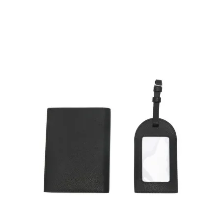 Emporio Armani Asv Gift Box With Regenerated Saffiano Passport Holder And Tag - Emporio Armani