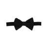 Emporio Armani Knotted Bow Tie In Micro-Textured Pure Silk - Emporio Armani