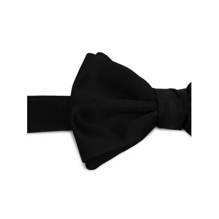 Emporio Armani Knotted Bow Tie In Micro-Textured Pure Silk - Emporio Armani