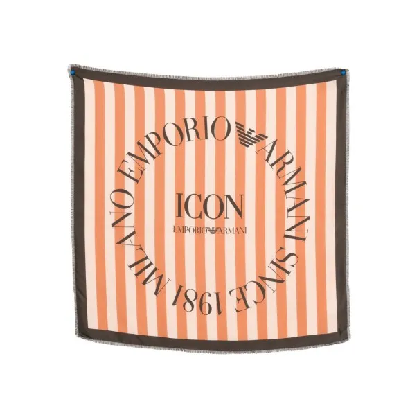 Emporio Armani Icon Print Pure Silk Foulard - Emporio Armani