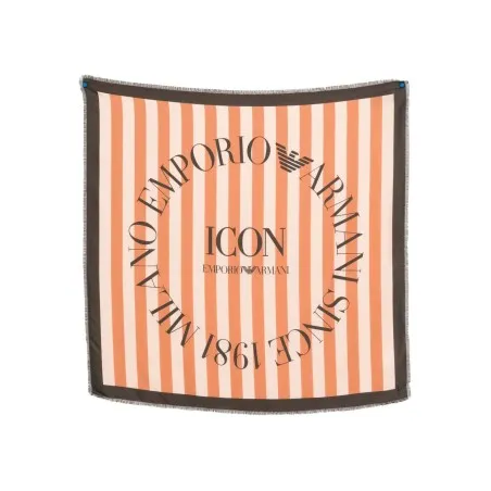 Emporio Armani Icon Print Pure Silk Foulard - Emporio Armani