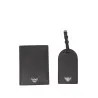 Emporio Armani Asv Recycled Saffiano Leather Passport Holder And Tag Gift Box - Emporio Armani
