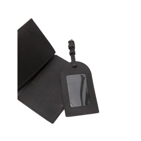 Emporio Armani Asv Recycled Saffiano Leather Passport Holder And Tag Gift Box - Emporio Armani