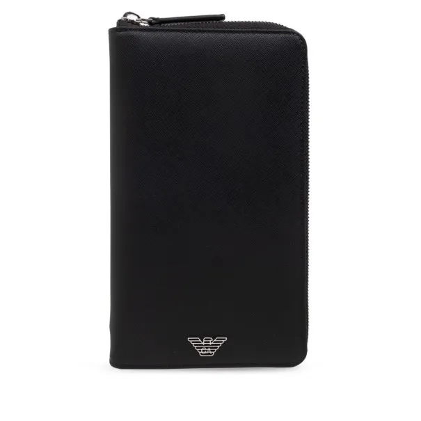 Emporio Armani Saffiano Leather Organizer With Asv Eagle Plaque - Emporio Armani