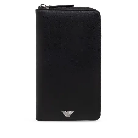 Emporio Armani Saffiano Leather Organizer With Asv Eagle Plaque - Emporio Armani
