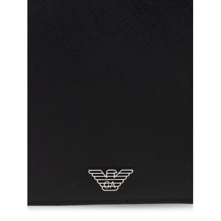 Emporio Armani Saffiano Leather Organizer With Asv Eagle Plaque - Emporio Armani