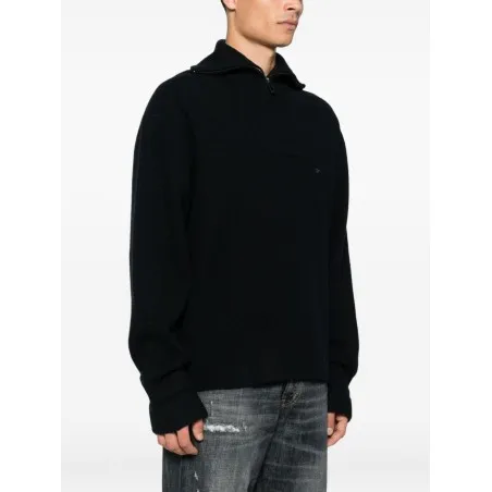 Emporio Armani Half-zip wool sweater - Emporio Armani
