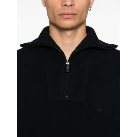 Emporio Armani Half-zip wool sweater - Emporio Armani