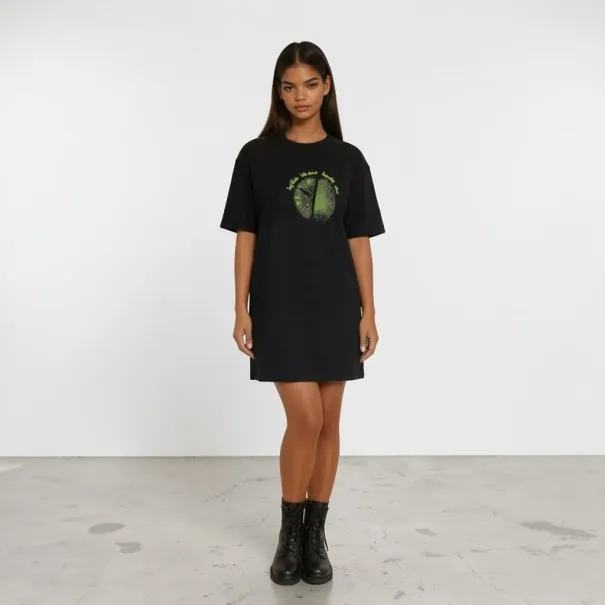 Robe sweat femme manches courtes avec poche plaquée - KONTAKT