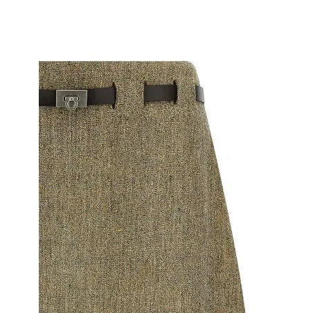 Ferragamo Gancini Belt Skirt - salvatore ferragamo