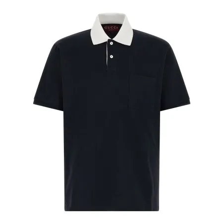 Gucci Contrast Collar Polo Shirt - Gucci