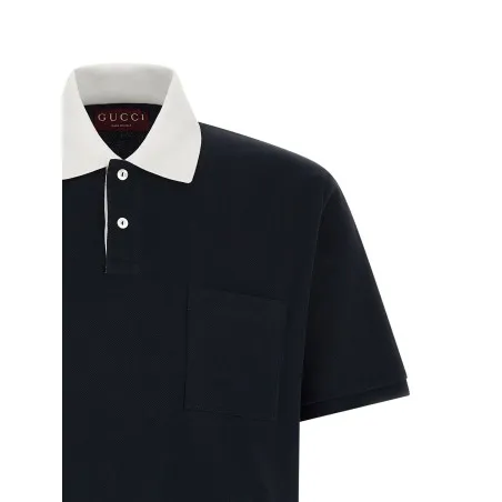 Gucci Contrast Collar Polo Shirt - Gucci