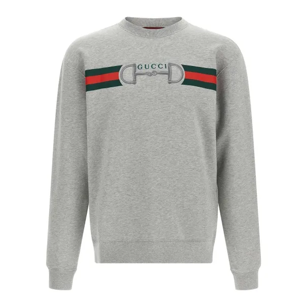 Gucci Web Ribbon And Horsebit Sweatshirt - Gucci