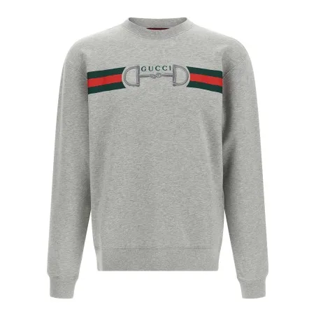 Gucci Web Ribbon And Horsebit Sweatshirt - Gucci