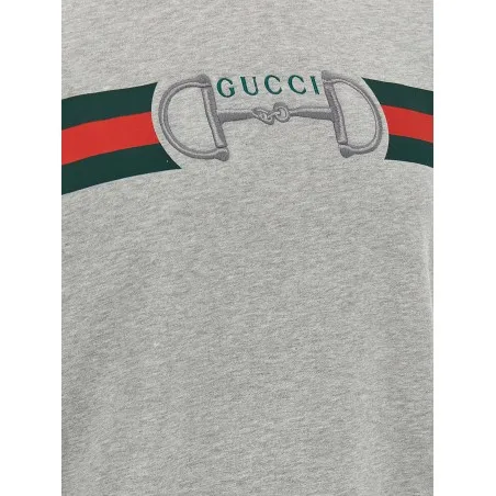 Gucci Web Ribbon And Horsebit Sweatshirt - Gucci