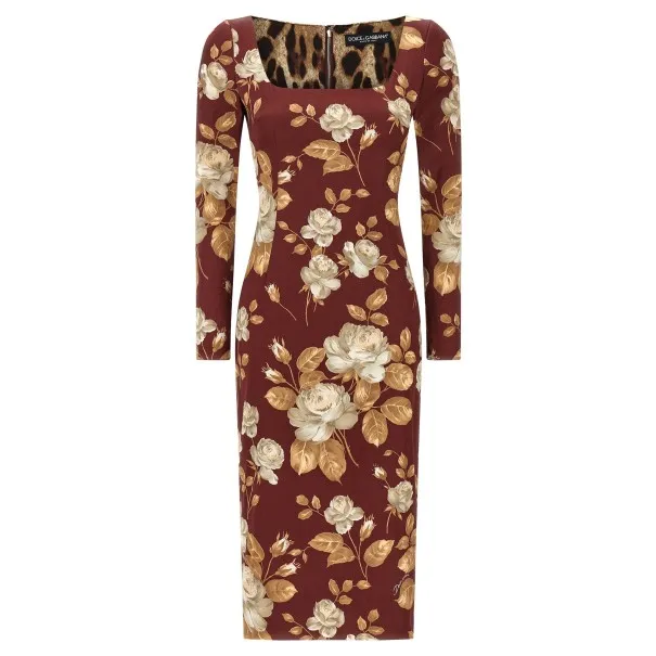 Dolce & Gabbana Rose Print Dress - Dolce&Gabbana