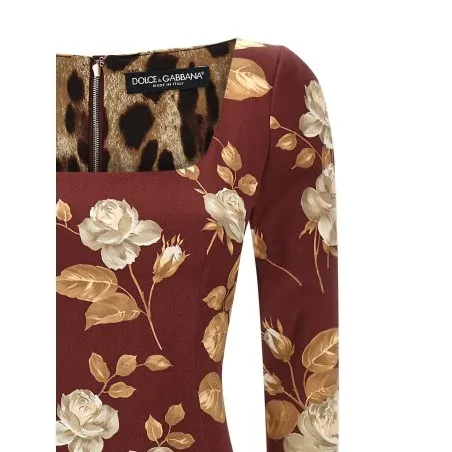 Dolce & Gabbana Rose Print Dress - Dolce&Gabbana