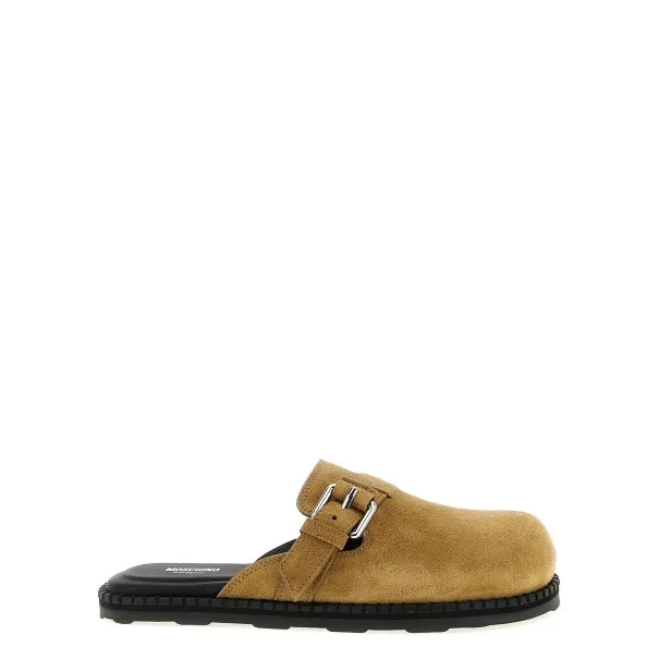 Moschino Suede Sabots - MOSCHINO