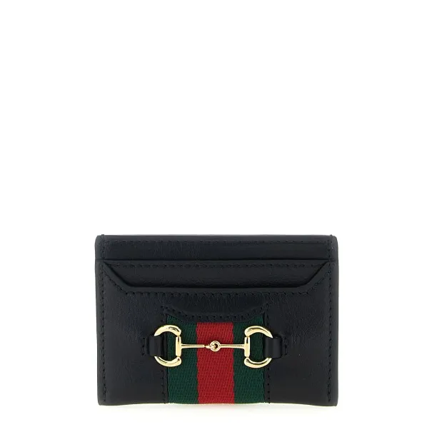 Web Horsebit Gucci Card Holder - Gucci