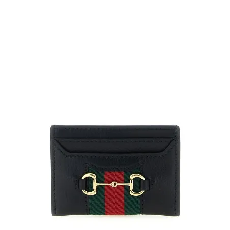 Web Horsebit Gucci Card Holder - Gucci
