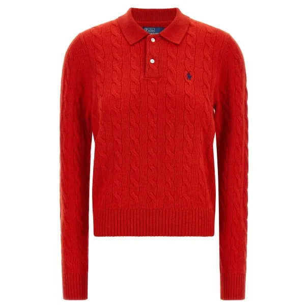Polo Ralph Lauren Braided Knit Polo Shirt - RALPH LAUREN