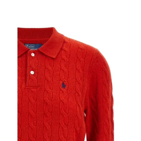 Polo Ralph Lauren Braided Knit Polo Shirt - RALPH LAUREN