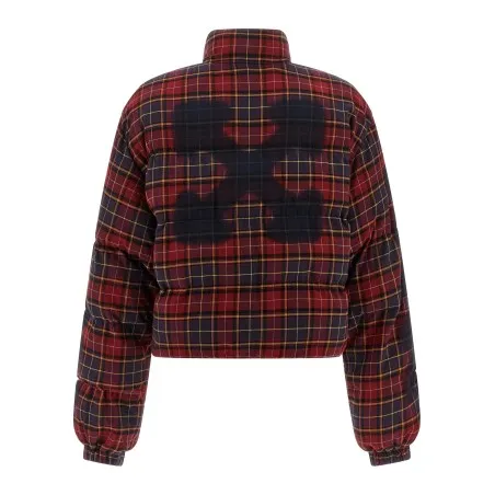 Off White Check Flan Arrow Spray Down Jacket - OFF WHITE