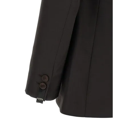 Fendi Crepe Wool Blazer - FENDI