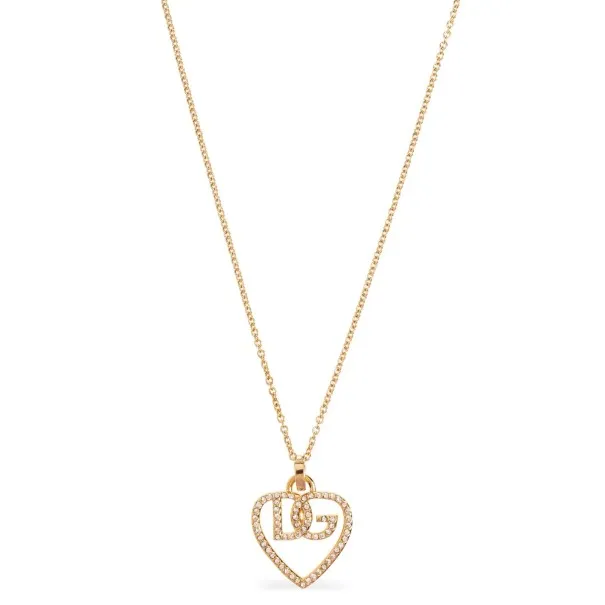 Dolce & Gabbana Strass Logo Necklace - Dolce&Gabbana
