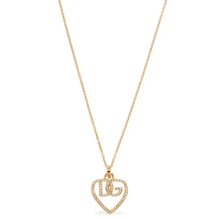 Dolce & Gabbana Strass Logo Necklace - Dolce&Gabbana