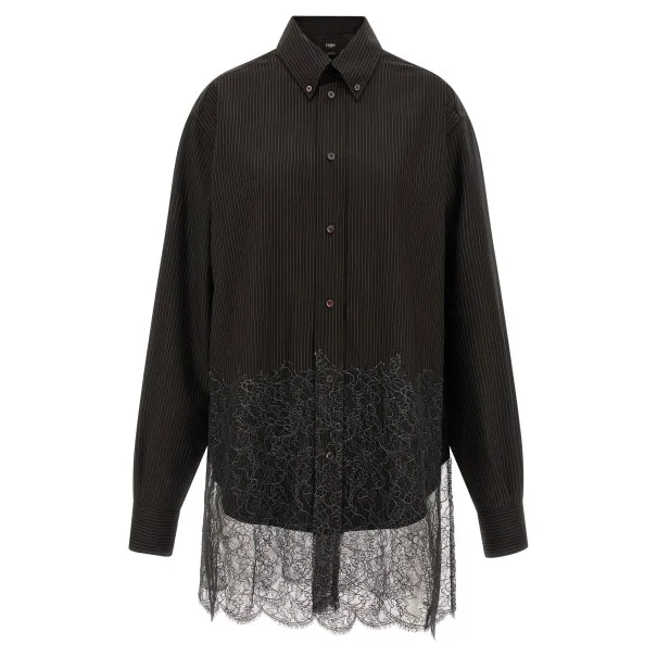 Fendi Wool And Lace Shirt - FENDI