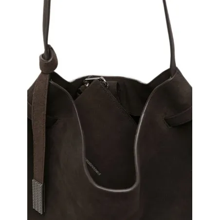 Emporio Armani Suede Leather Shoulder Bag - Emporio Armani