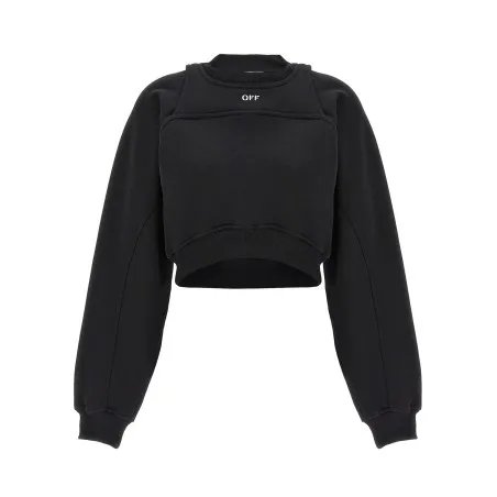 Off White Cropped Sweatshirt - OFF WHITE