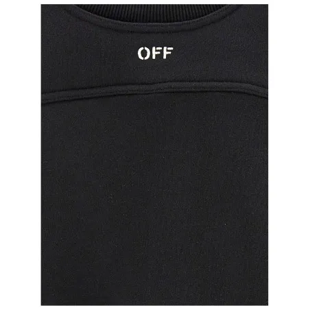 Off White Cropped Sweatshirt - OFF WHITE