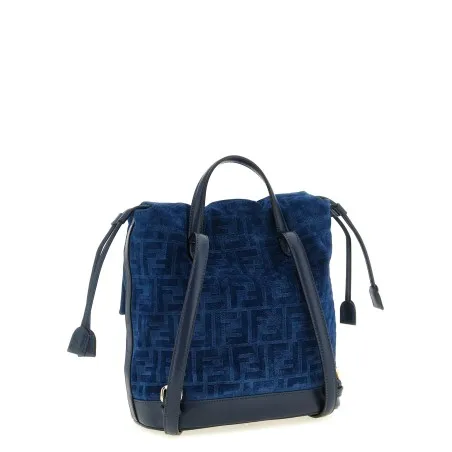 Fendi Ff Flocked Denim Backpack - FENDI