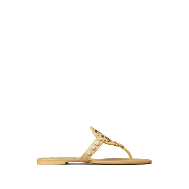 Tory Burch Studded Miller Patent flat sandals - TORY BURCH