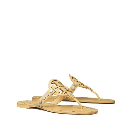 Tory Burch Studded Miller Patent flat sandals - TORY BURCH